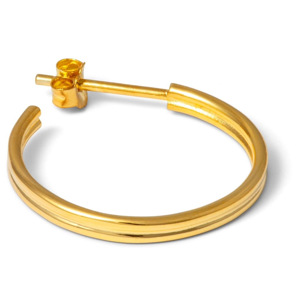LULU Copenhagen 2for1 Medium Hoops Paire Hoops Gold Plated