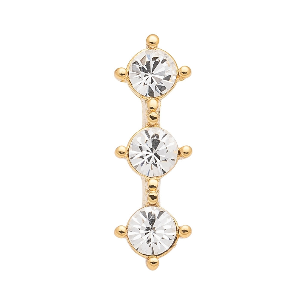 LULU Copenhagen 3 Crystals 1 pièce Ear stud, 1 pcs Silk