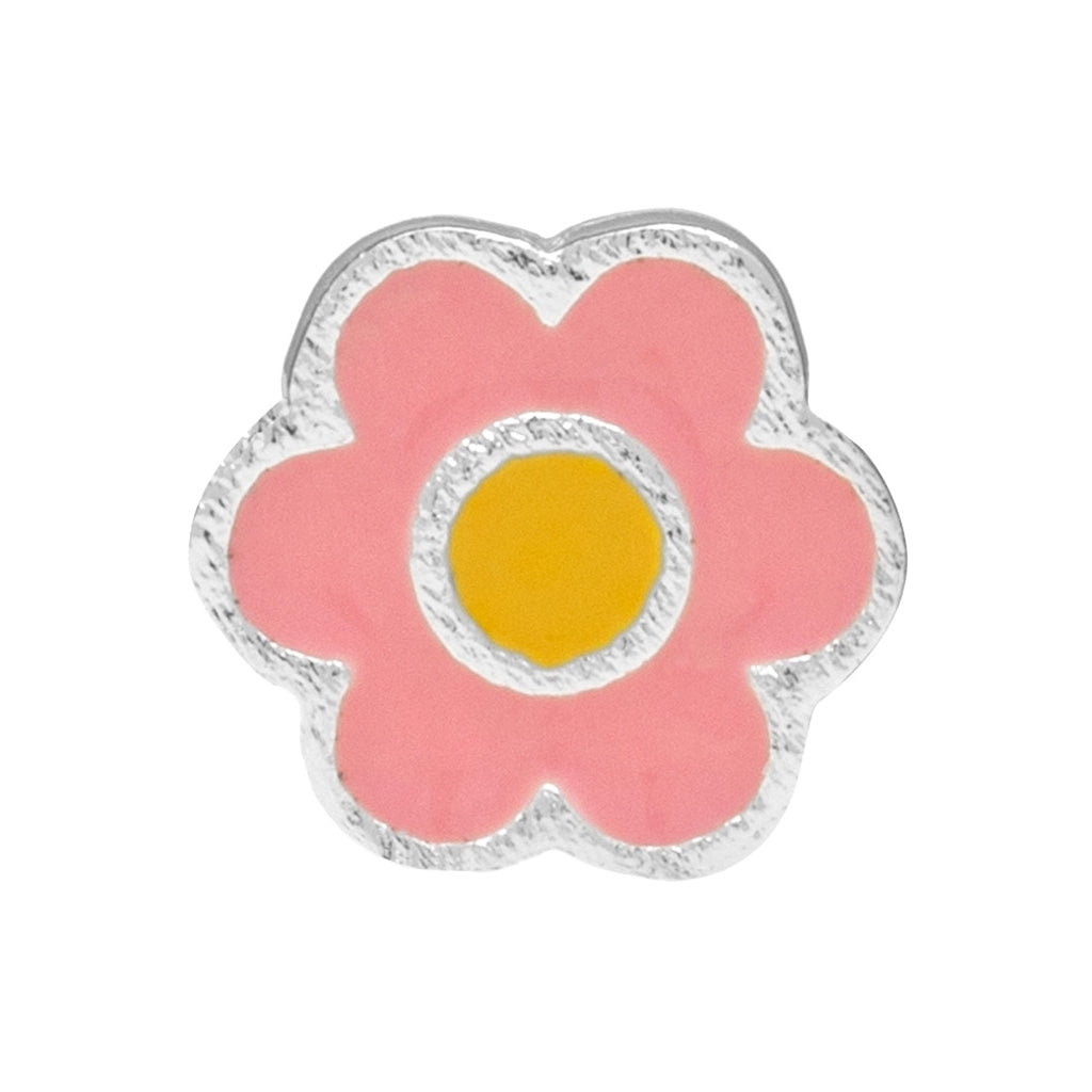 LULU Copenhagen Anemone boucle d'oreille 1 pièce plaqué argent Ear stud, 1 pcs Yellow-Pink