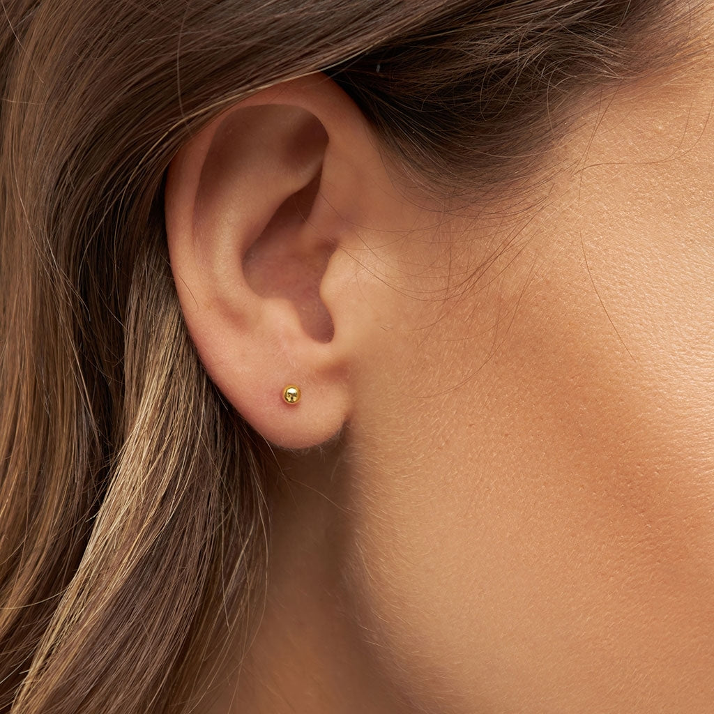 LULU Copenhagen Ball boucle d'oreille 1 pièce Ear stud, 1 pcs Gold Plated