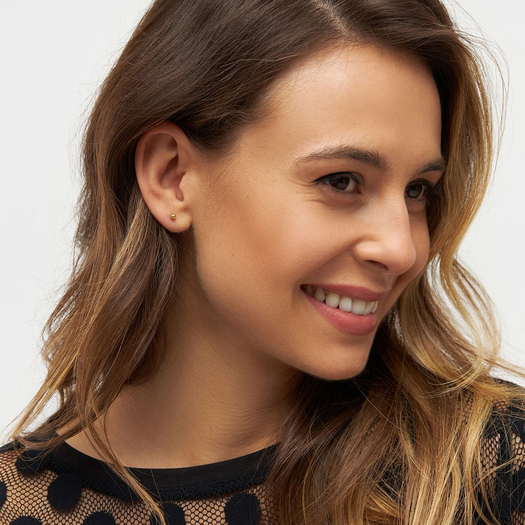 LULU Copenhagen Ball boucle d'oreille 1 pièce Ear stud, 1 pcs Gold Plated