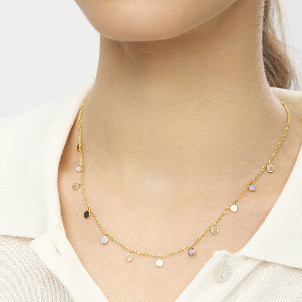 LULU Copenhagen Boho Collier Necklaces Mocha Mousse/Purple