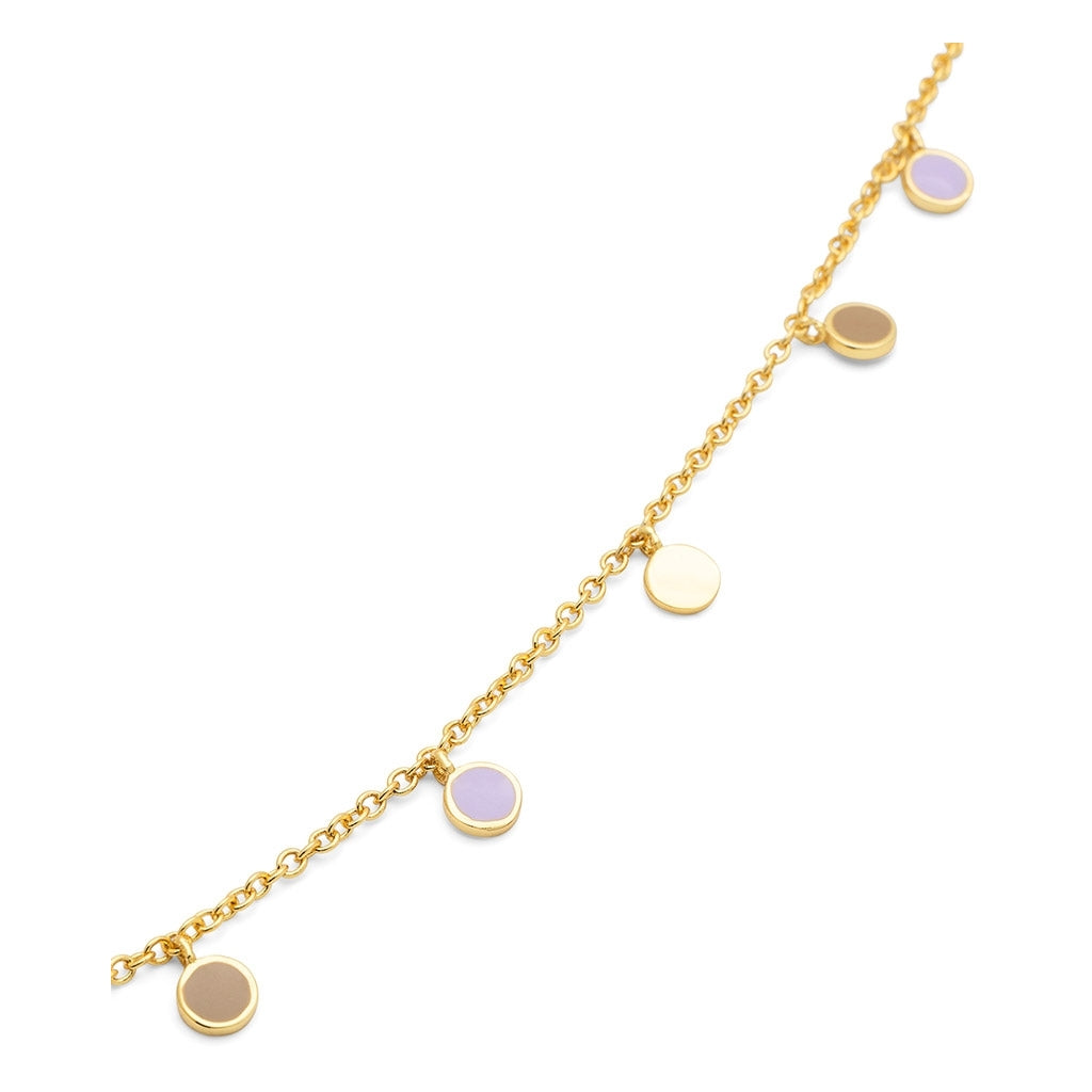 LULU Copenhagen Boho Collier Necklaces Mocha Mousse/Purple
