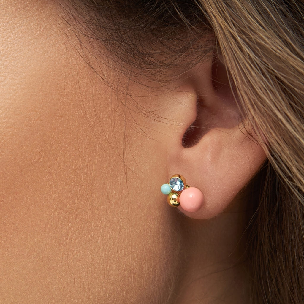 LULU Copenhagen Bouquet Burnt Coral boucle d'oreille 1 pièce Ear stud, 1 pcs Gold Plated