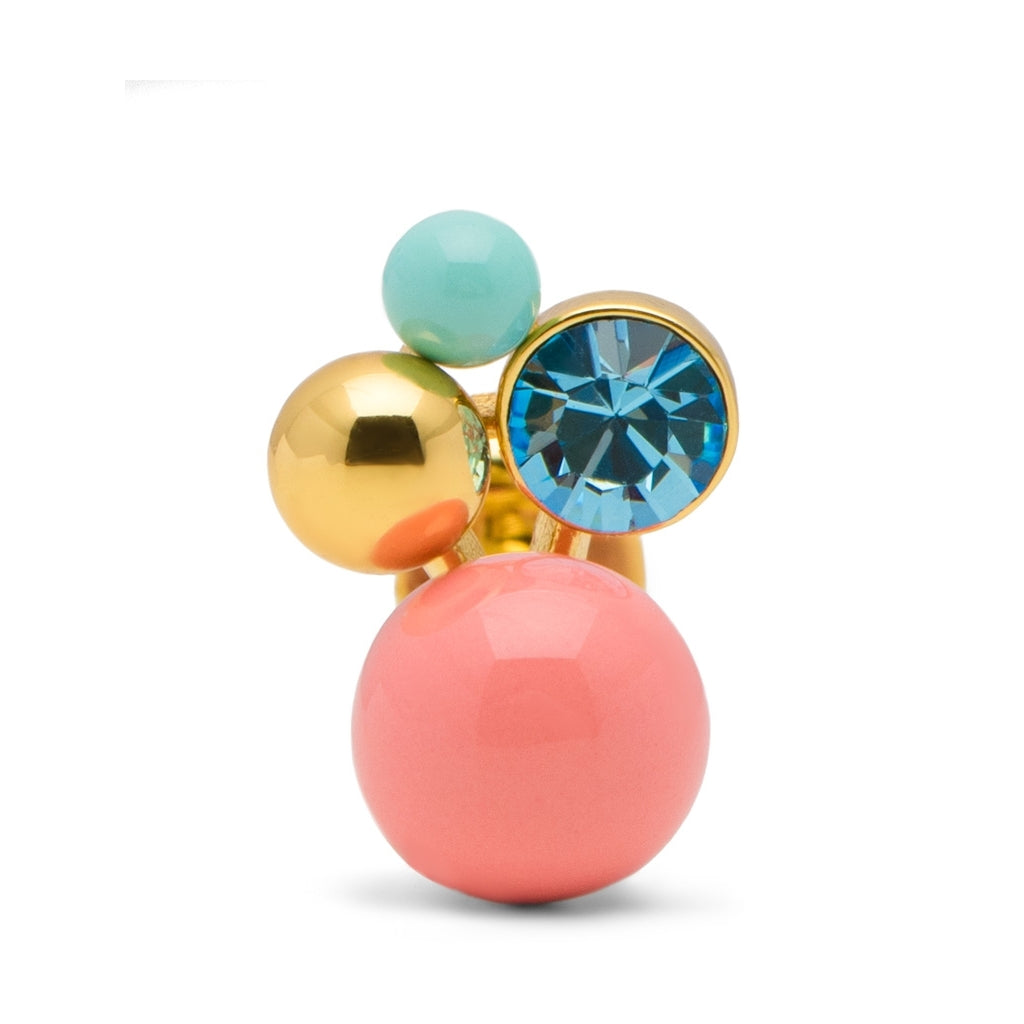 LULU Copenhagen Bouquet Burnt Coral boucle d'oreille 1 pièce Ear stud, 1 pcs Gold Plated