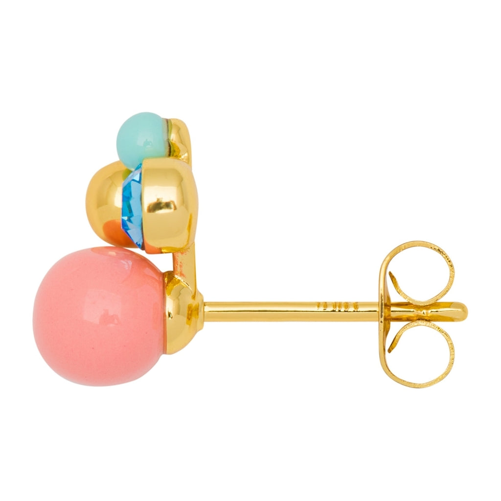 LULU Copenhagen Bouquet Burnt Coral boucle d'oreille 1 pièce Ear stud, 1 pcs Gold Plated