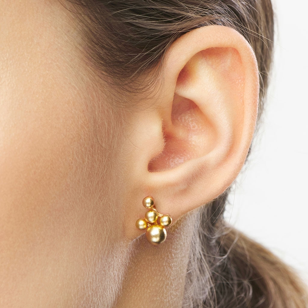 LULU Copenhagen Bouquet Cloud boucle d'oreille 1pièce Ear stud, 1 pcs Gold Plated