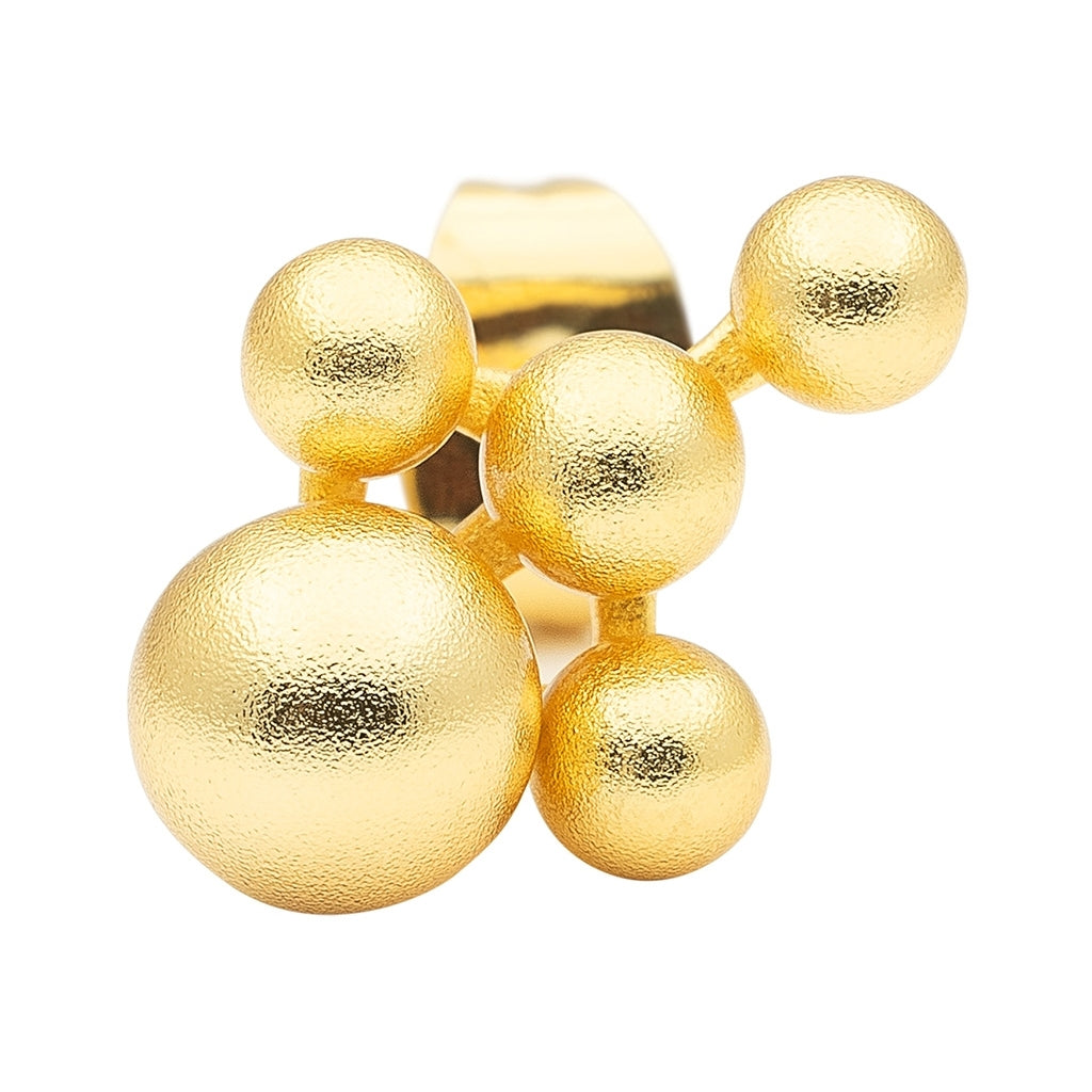 LULU Copenhagen Bouquet Cloud boucle d'oreille 1pièce Ear stud, 1 pcs Gold Plated