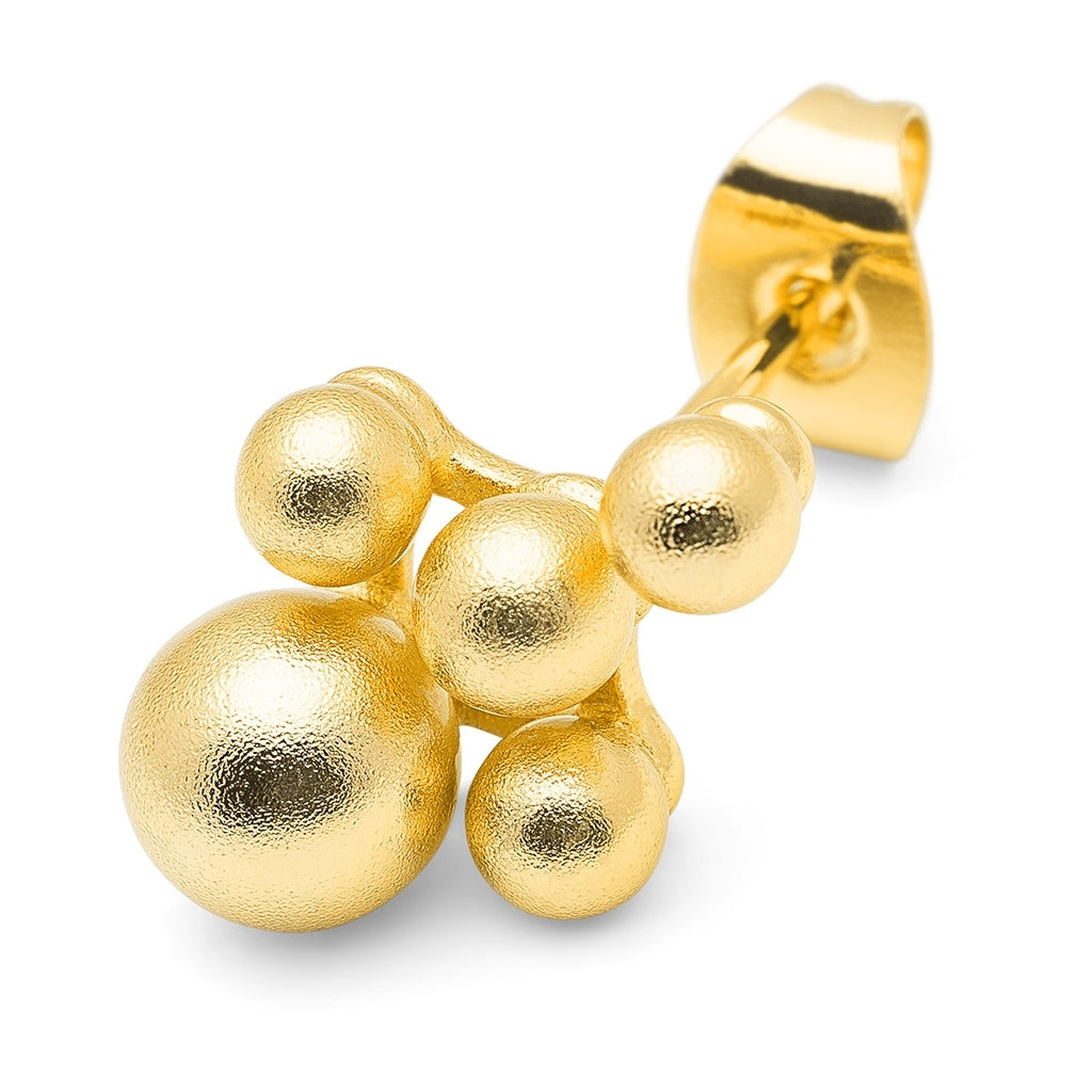 LULU Copenhagen Bouquet Cloud boucle d'oreille 1pièce Ear stud, 1 pcs Gold Plated
