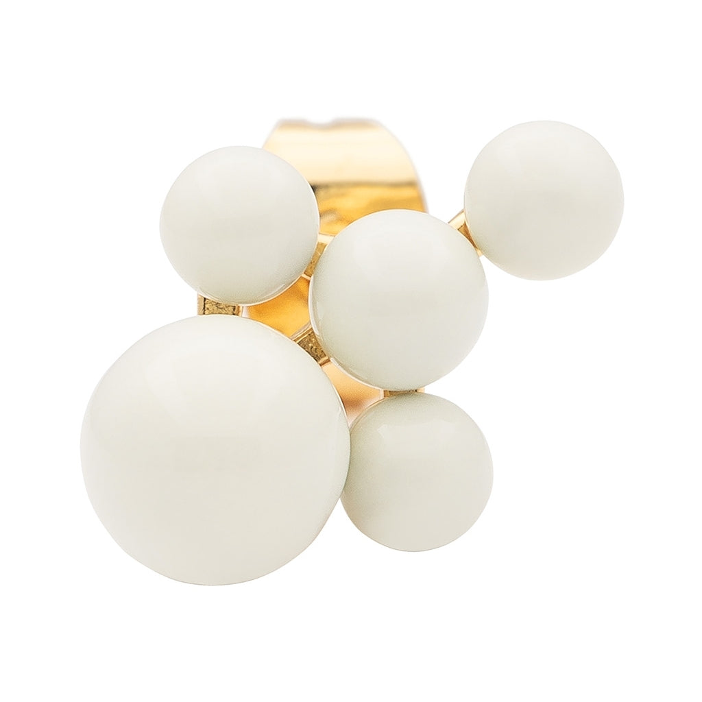 LULU Copenhagen Bouquet Cloud earring 1 pièce Ear stud, 1 pcs Coconut Milk