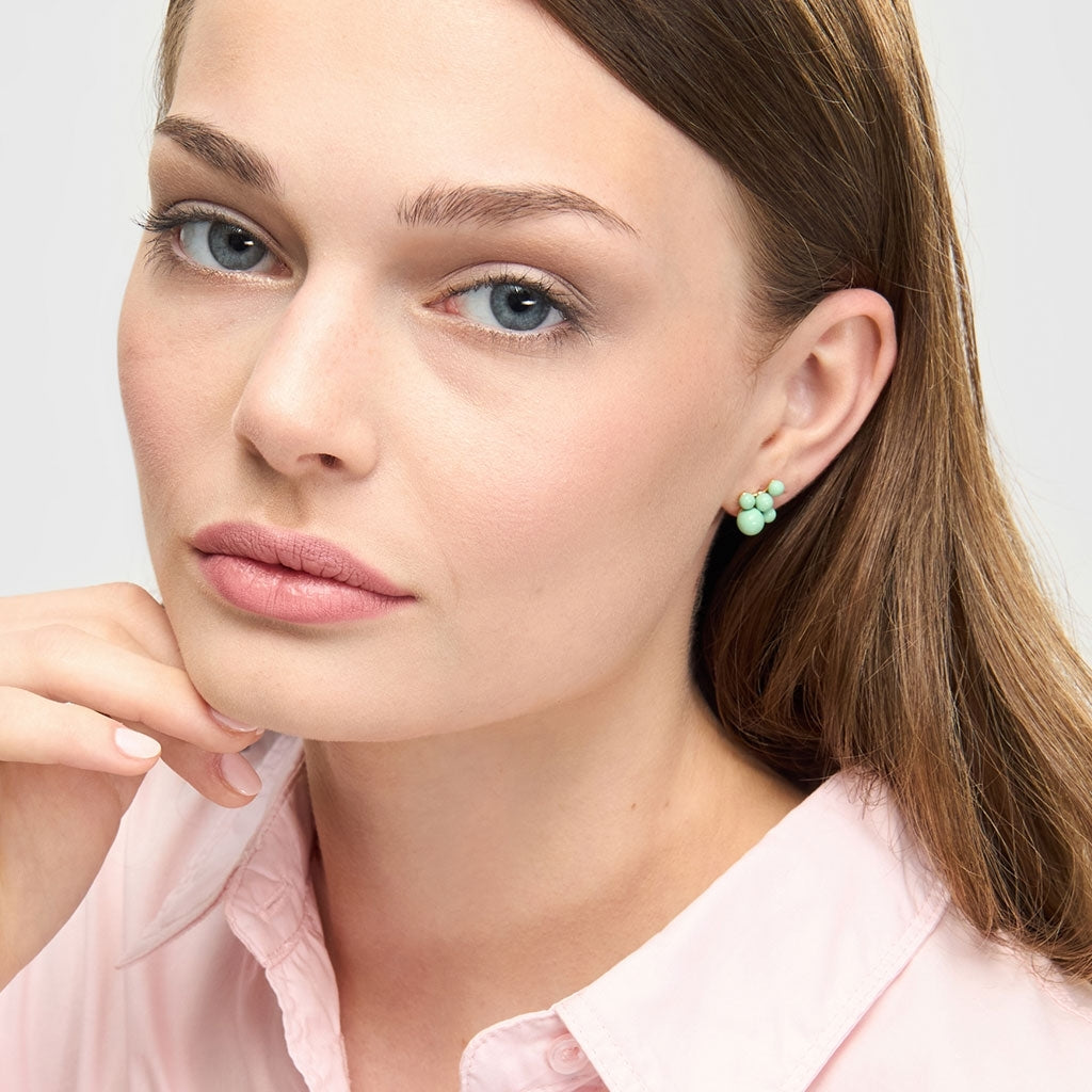 LULU Copenhagen Bouquet Cloud earring 1 pièce Ear stud, 1 pcs Seasalt Green