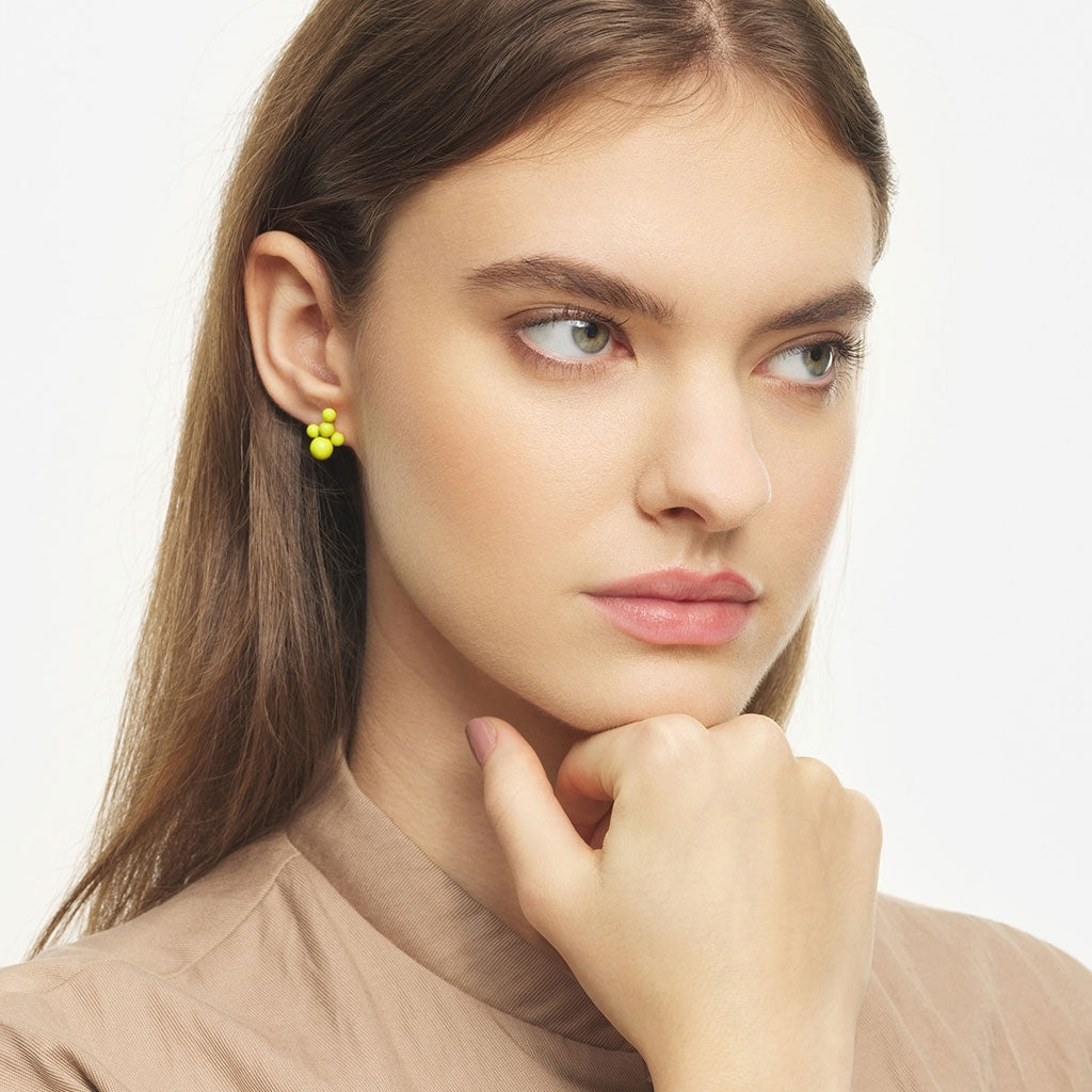 LULU Copenhagen Bouquet Cloud earring 1 pièce Ear stud, 1 pcs Wild Lime
