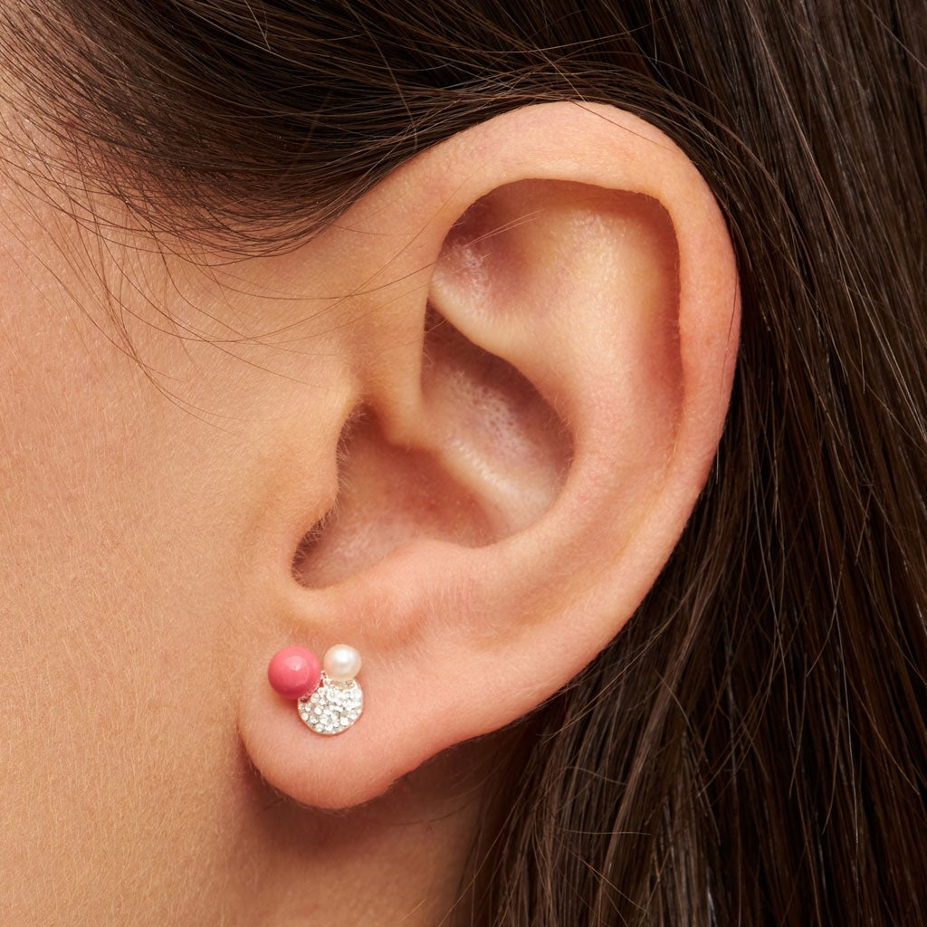 LULU Copenhagen Bouquet Plate boucle d'oreille 1 pièce Ear stud, 1 pcs Silver Plated