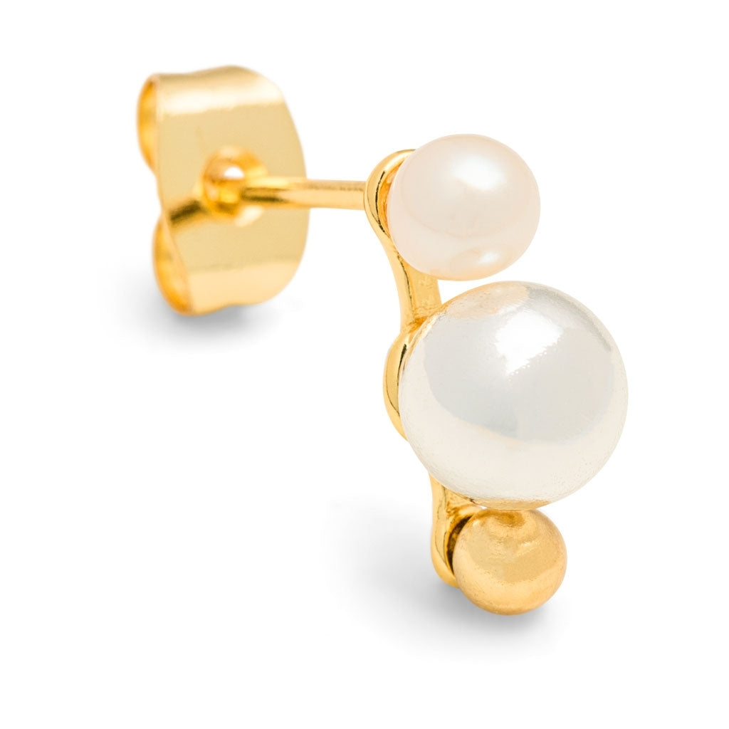 LULU Copenhagen Bouquet Drip Silver boucle d'oreille 1 pièce Ear stud, 1 pcs Gold Plated