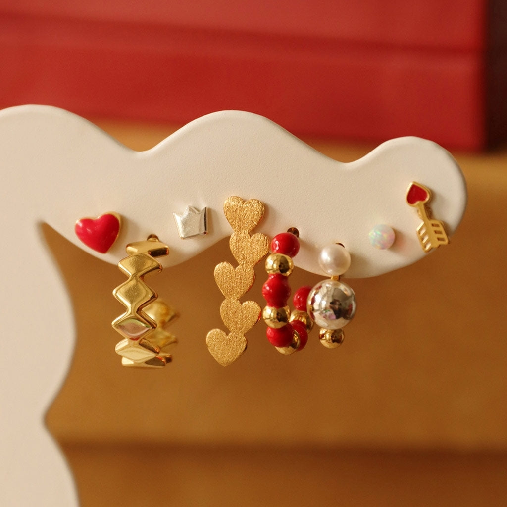 LULU Copenhagen Bouquet Drip Silver boucle d'oreille 1 pièce Ear stud, 1 pcs Gold Plated
