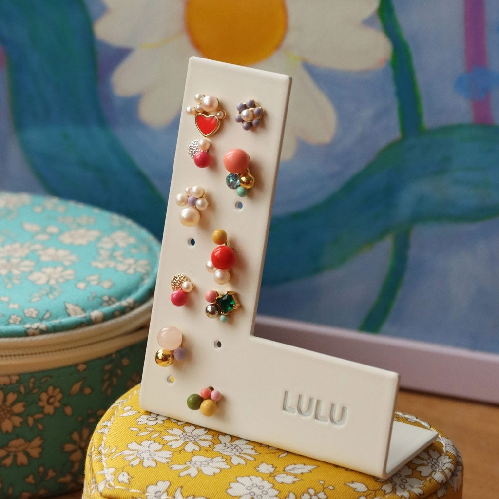 LULU Copenhagen Bouquet Green Yellow boucle d'oreille 1 pièce Ear stud, 1 pcs Gold Plated