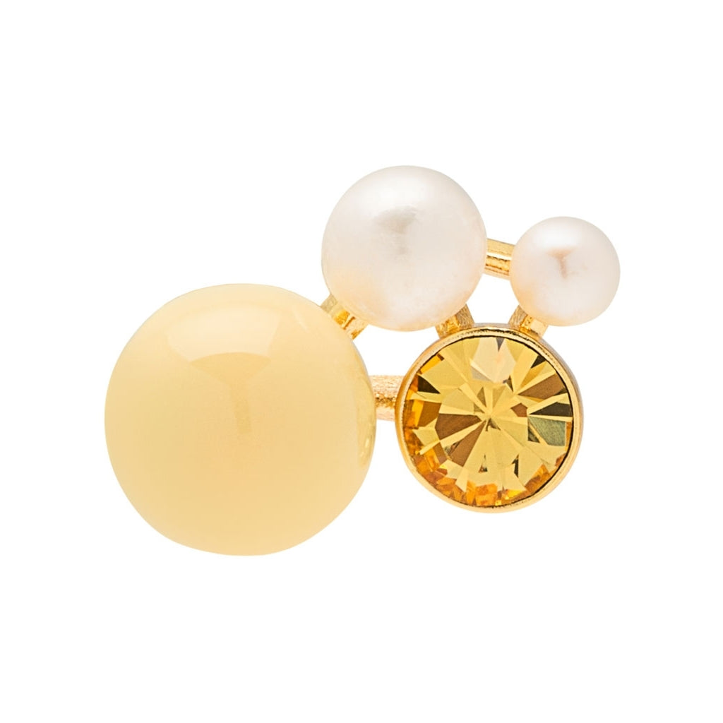 LULU Copenhagen Bouquet Lemon boucle d'oreille 1 pièce Ear stud, 1 pcs Gold Plated