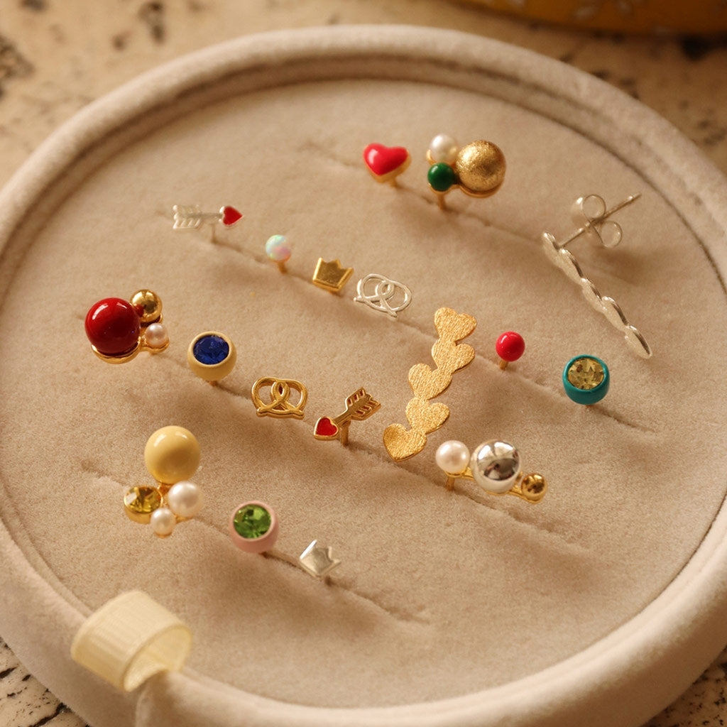 LULU Copenhagen Bouquet Lemon boucle d'oreille 1 pièce Ear stud, 1 pcs Gold Plated