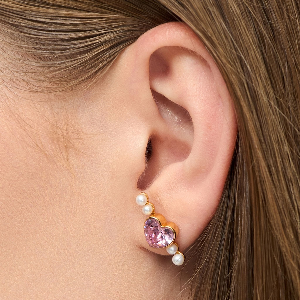 LULU Copenhagen Bouquet Love boucle d'oreille 1 pièce Ear stud, 1 pcs Vintage Rose