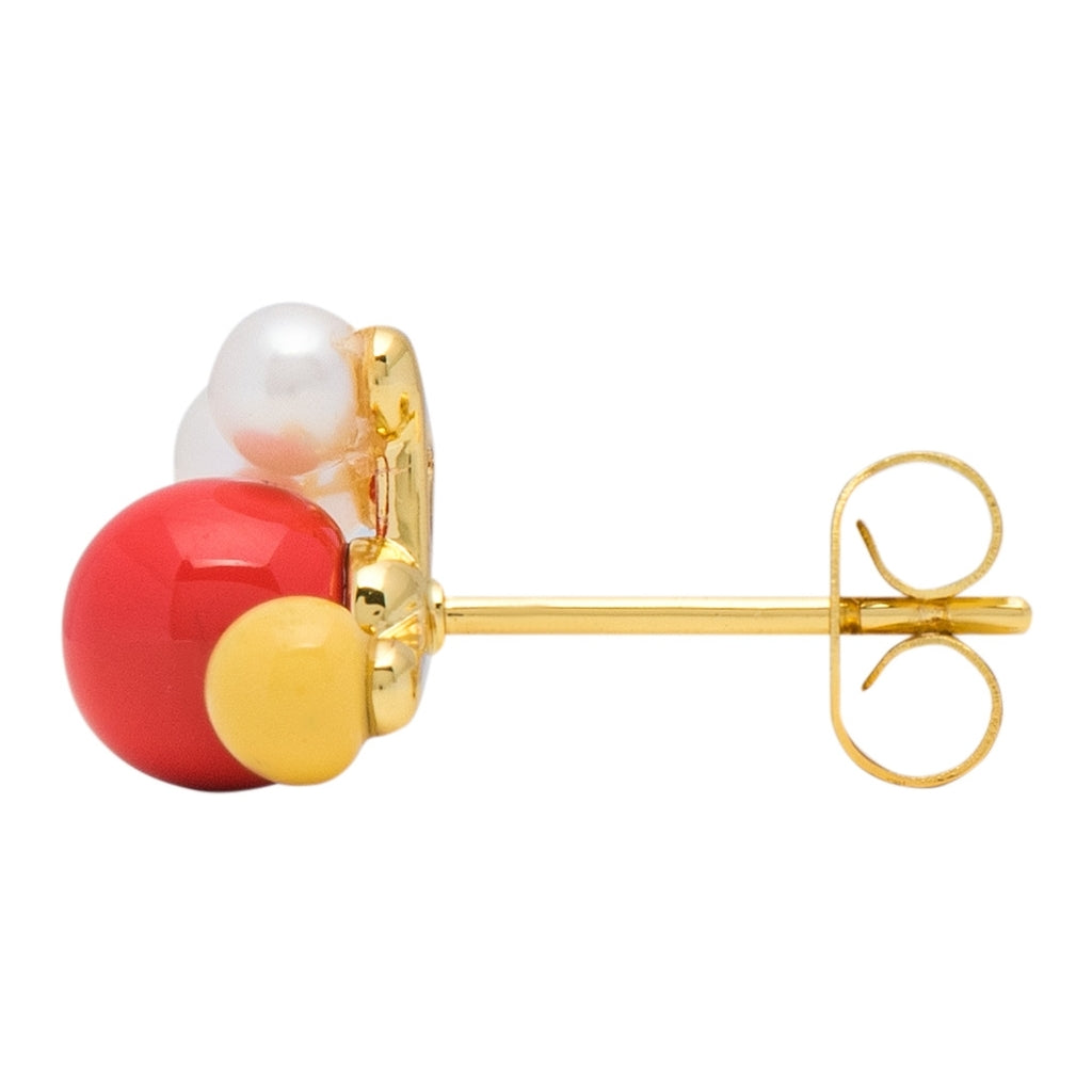 LULU Copenhagen Bouquet Red boucle d'oreille 1 pièce Ear stud, 1 pcs Gold Plated