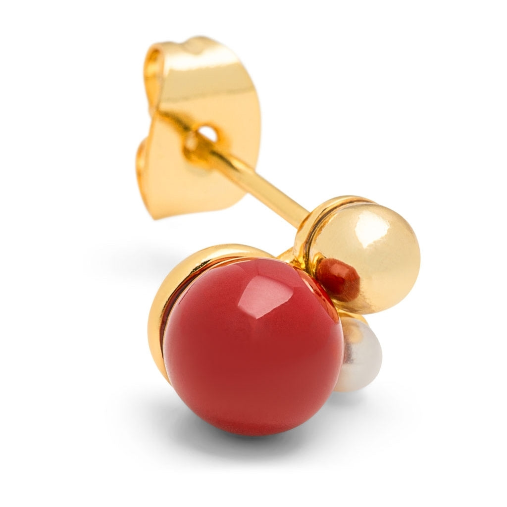 LULU Copenhagen Bouquet The Classic boucle d'oreille 1 pièce Ear stud, 1 pcs Gold Plated