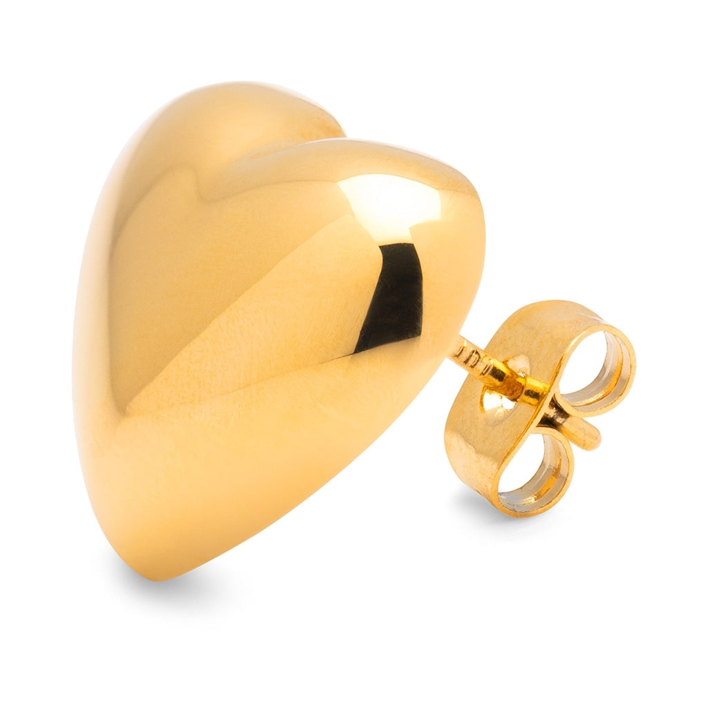 LULU Copenhagen Bubble Heart boucle d'oreille 1 pièce - plaqué or Ear stud, 1 pcs Gold Plated