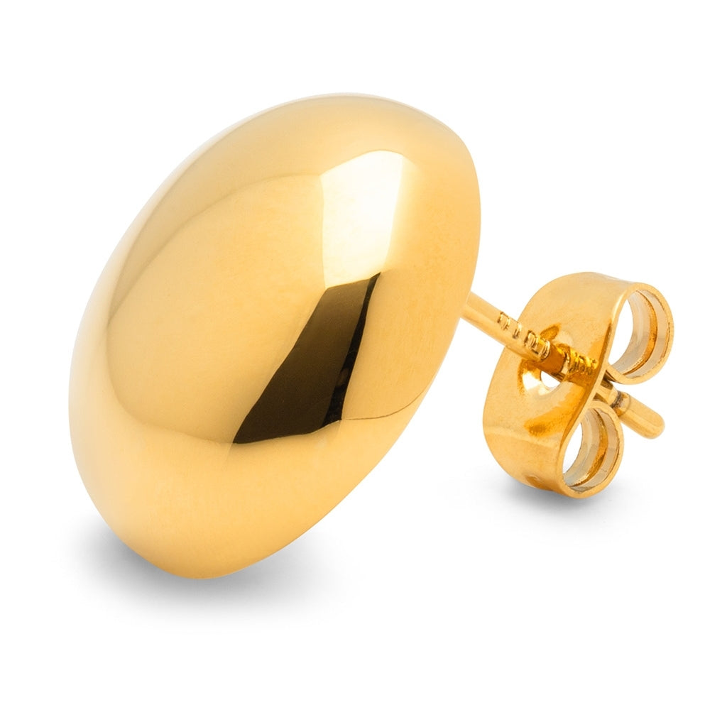 LULU Copenhagen Bubble Round boucle d'oreille 1 pièce - plaqué or Ear stud, 1 pcs Gold Plated