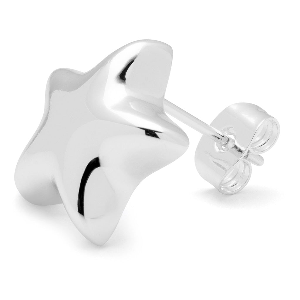 LULU Copenhagen Bubble Star earring 1 pcs - silver plated Ear stud, 1 pcs Silver Plated