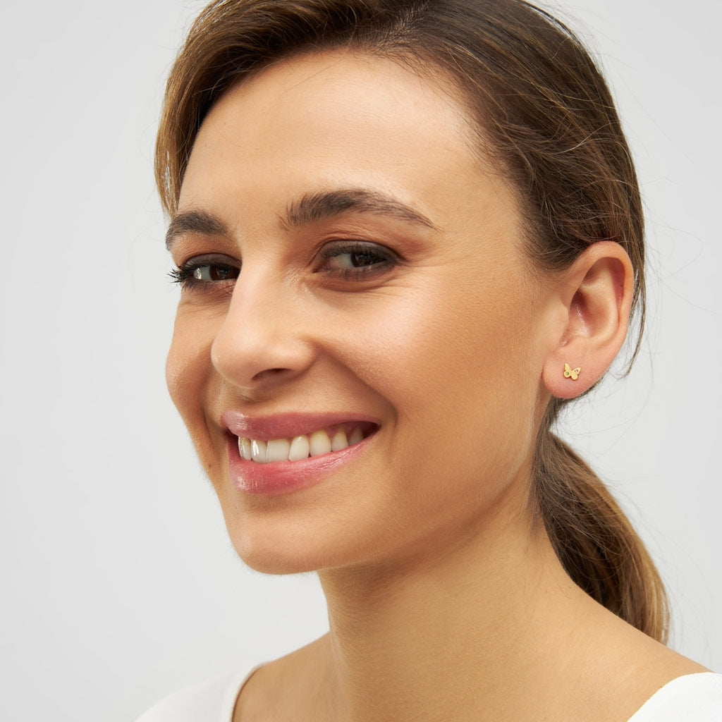 LULU Copenhagen Butterfly boucle d'oreille 1 pièce Ear stud, 1 pcs Gold Plated
