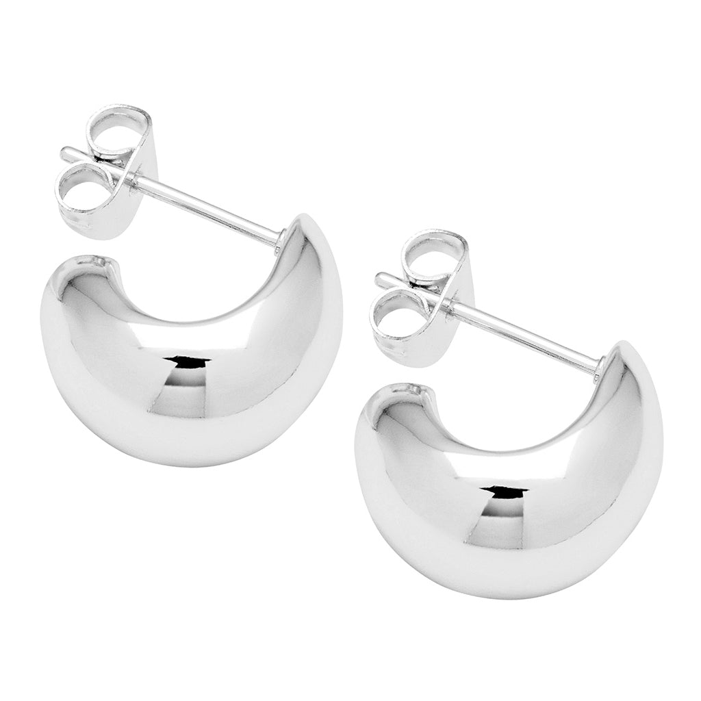 LULU Copenhagen Chunky Drop Hoops paire - plaqué argent Hoops Silver Plated