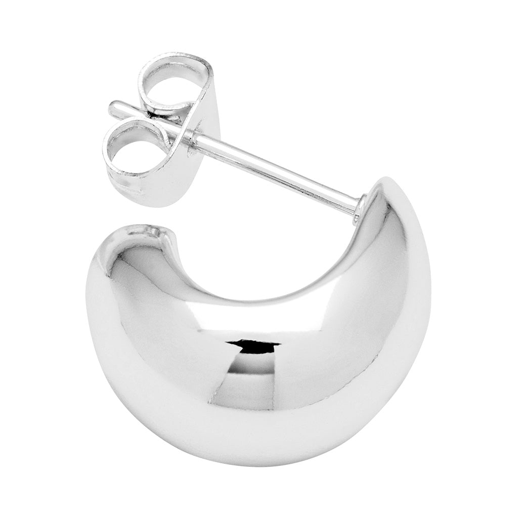 LULU Copenhagen Chunky Drop Hoops paire - plaqué argent Hoops Silver Plated