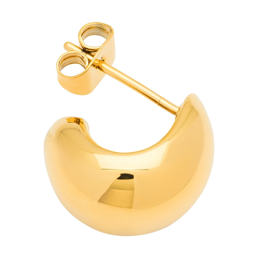 LULU Copenhagen Chunky Drop Hoops paire - plaqué or Hoops Gold Plated