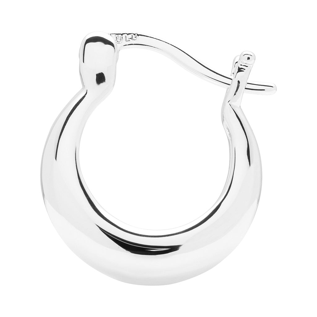 LULU Copenhagen Chunky Heavy Hoops paire - plaqué argent Hoops Silver Plated