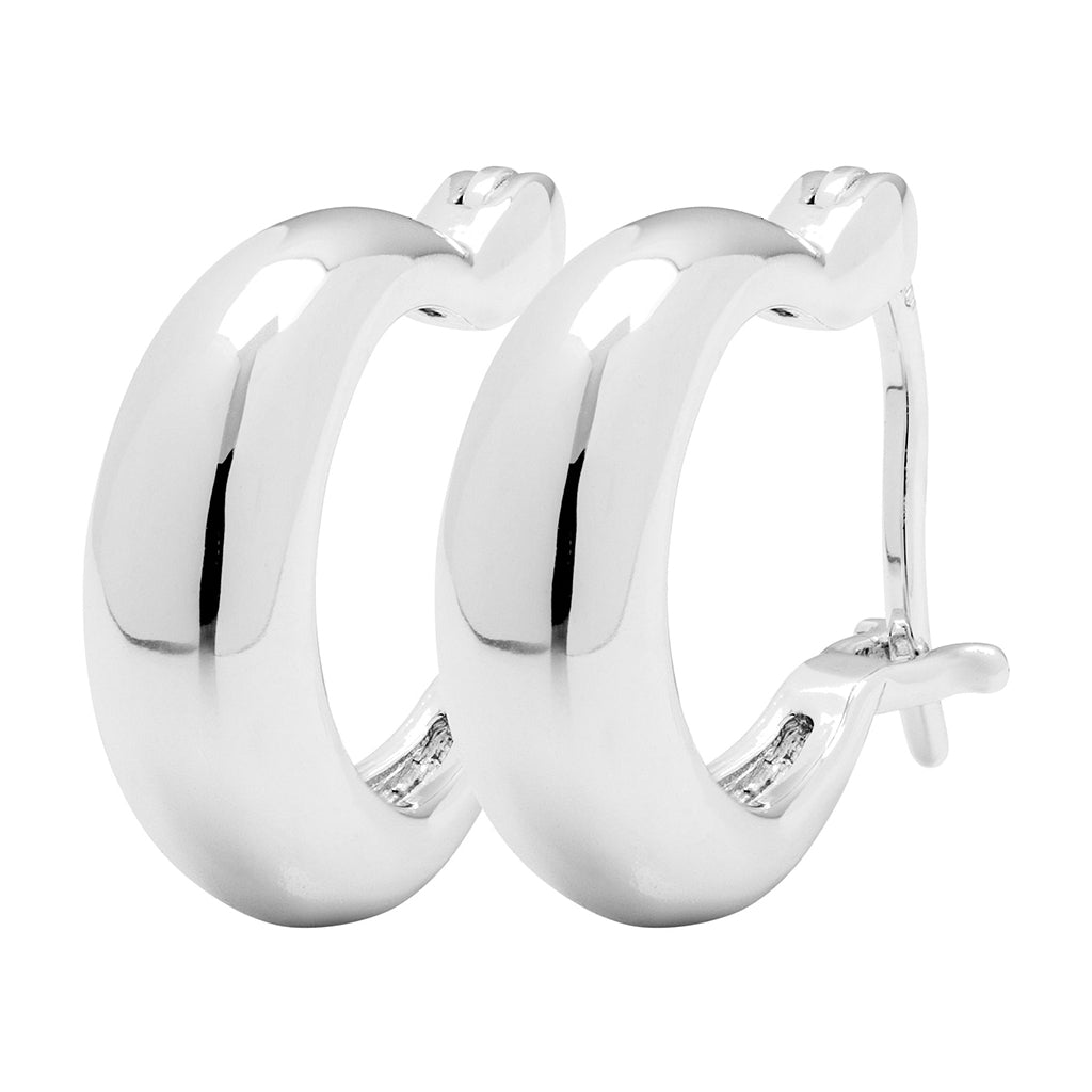 LULU Copenhagen Chunky Heavy Hoops paire - plaqué argent Hoops Silver Plated