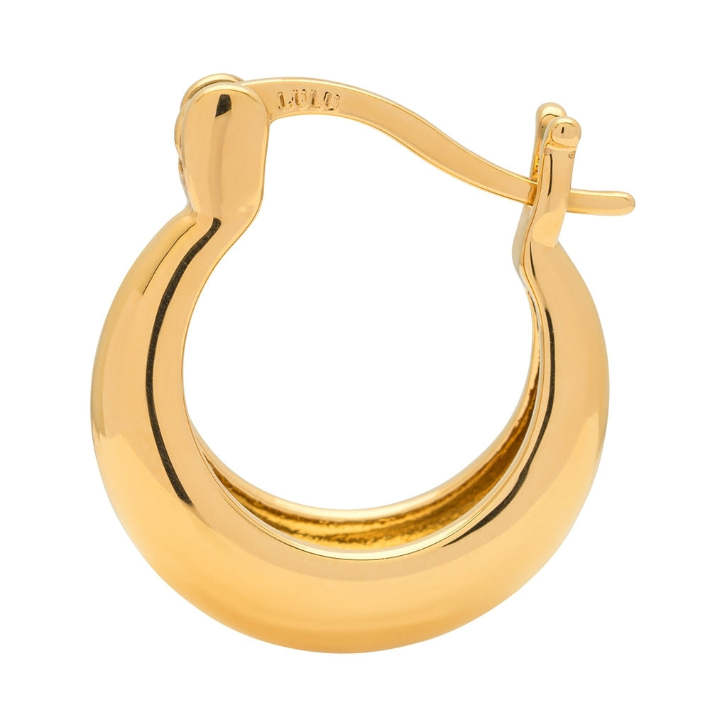 LULU Copenhagen Chunky Heavy Hoops paire - plaqué or Hoops Gold Plated