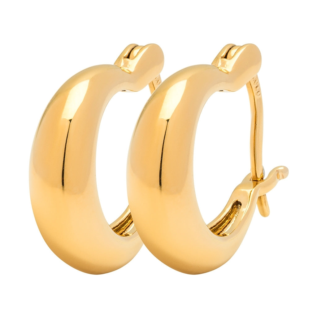 LULU Copenhagen Chunky Heavy Hoops paire - plaqué or Hoops Gold Plated