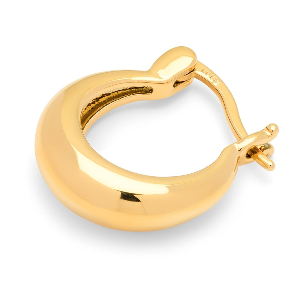 LULU Copenhagen Chunky Heavy Hoops paire - plaqué or Hoops Gold Plated