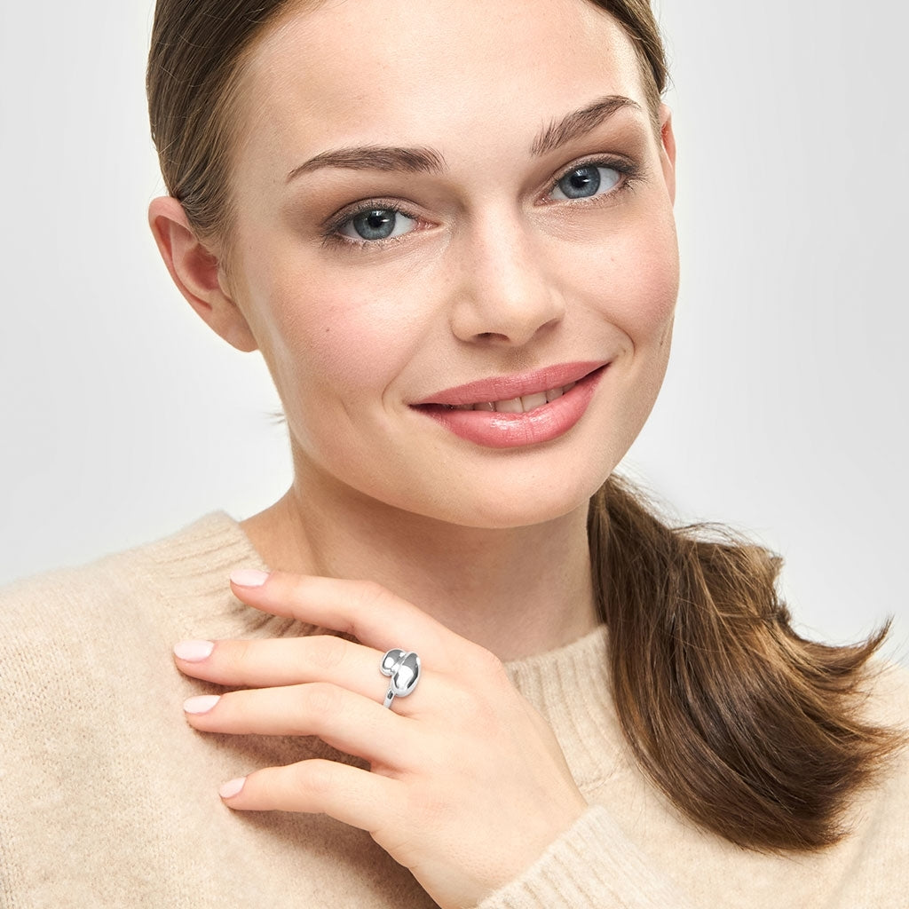 LULU Copenhagen Chunky Soft Drops Anneau - argent Rings Silver