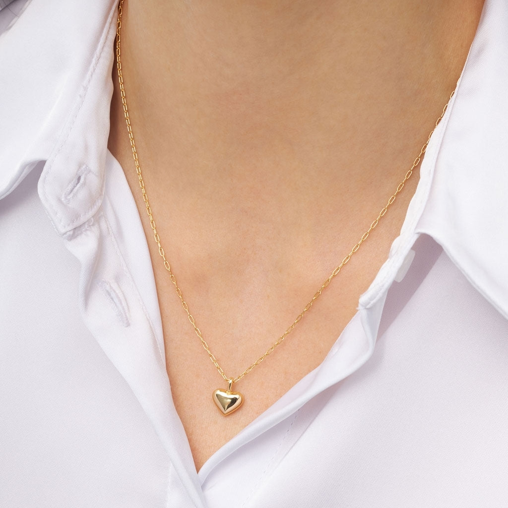 LULU Copenhagen Classic Heart Necklace Gold Plated Necklaces Gold Plated