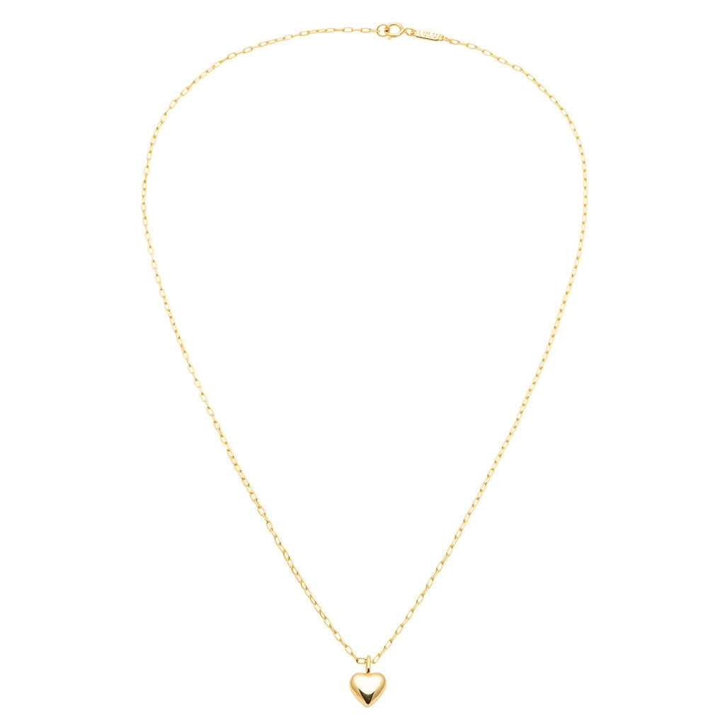 LULU Copenhagen Collier cœur classique plaqué or Necklaces Gold Plated