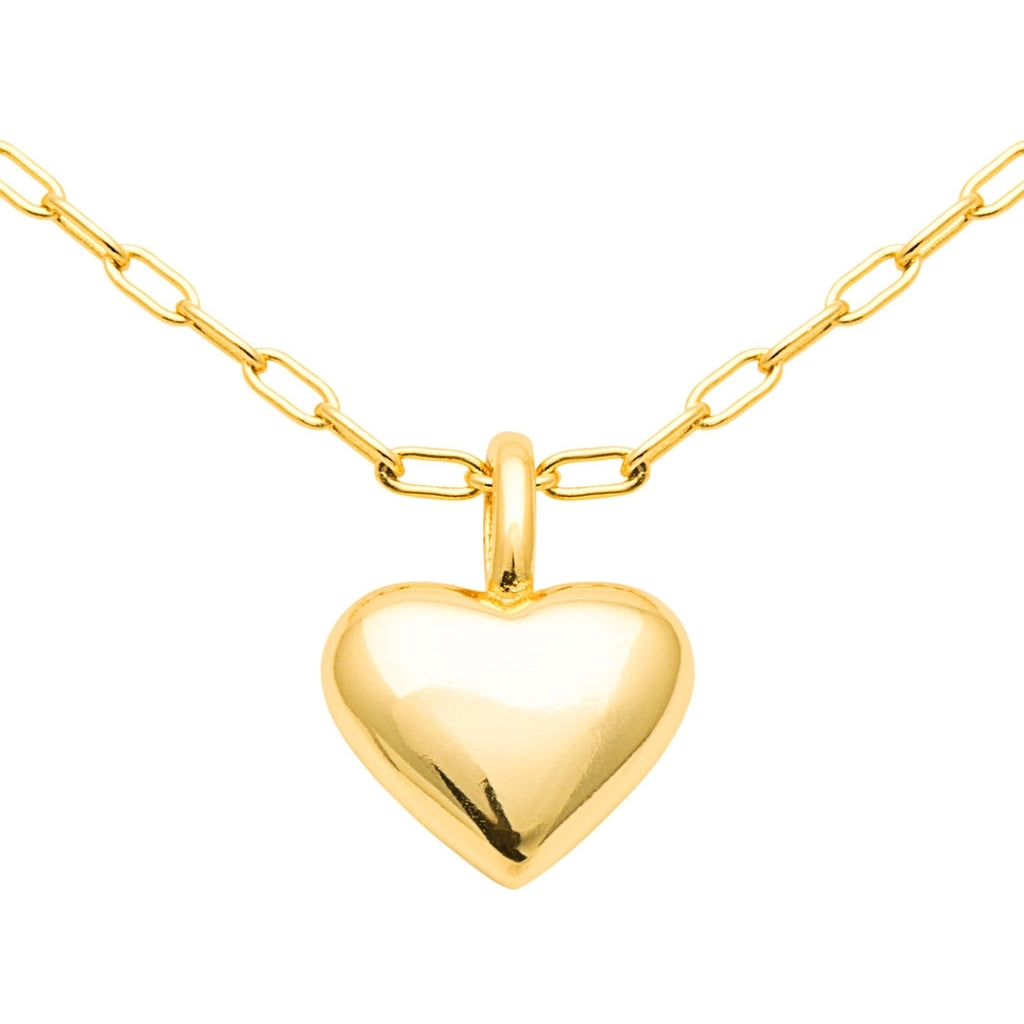 LULU Copenhagen Collier cœur classique plaqué or Necklaces Gold Plated