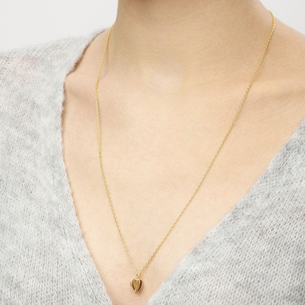 LULU Copenhagen Collier Lemon Heart plaqué or Necklaces Gold Plated