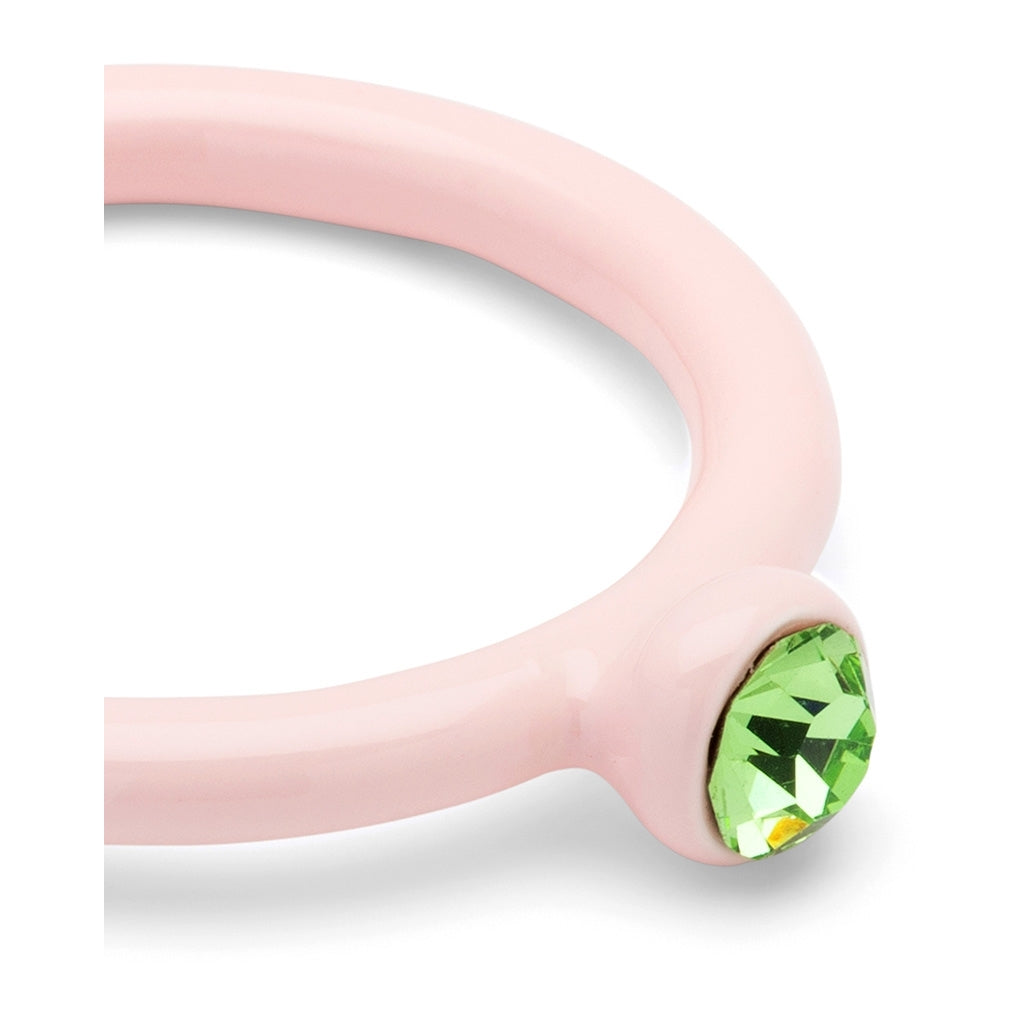 LULU Copenhagen Color Anneau Crystal Rings Silk Light Pink