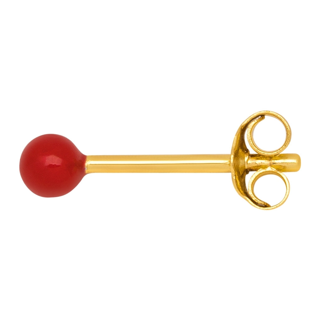 LULU Copenhagen Color Ball boucle d'oreille 1 pièce Ear stud, 1 pcs Passion Red