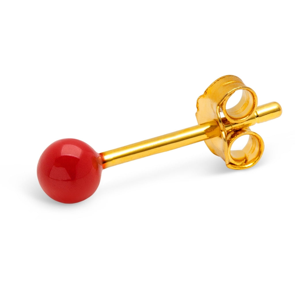 LULU Copenhagen Color Ball boucle d'oreille 1 pièce Ear stud, 1 pcs Passion Red