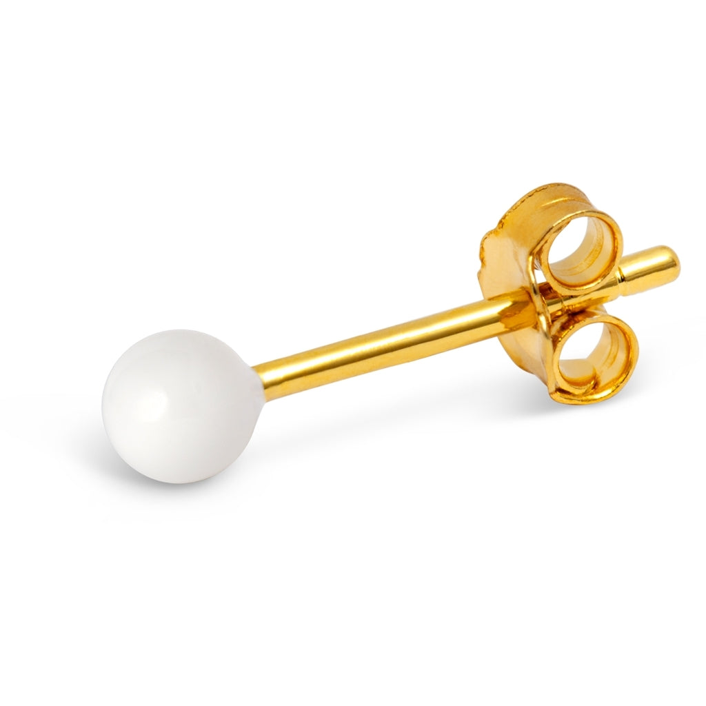 LULU Copenhagen Color Ball boucle d'oreille 1 pièce Ear stud, 1 pcs White
