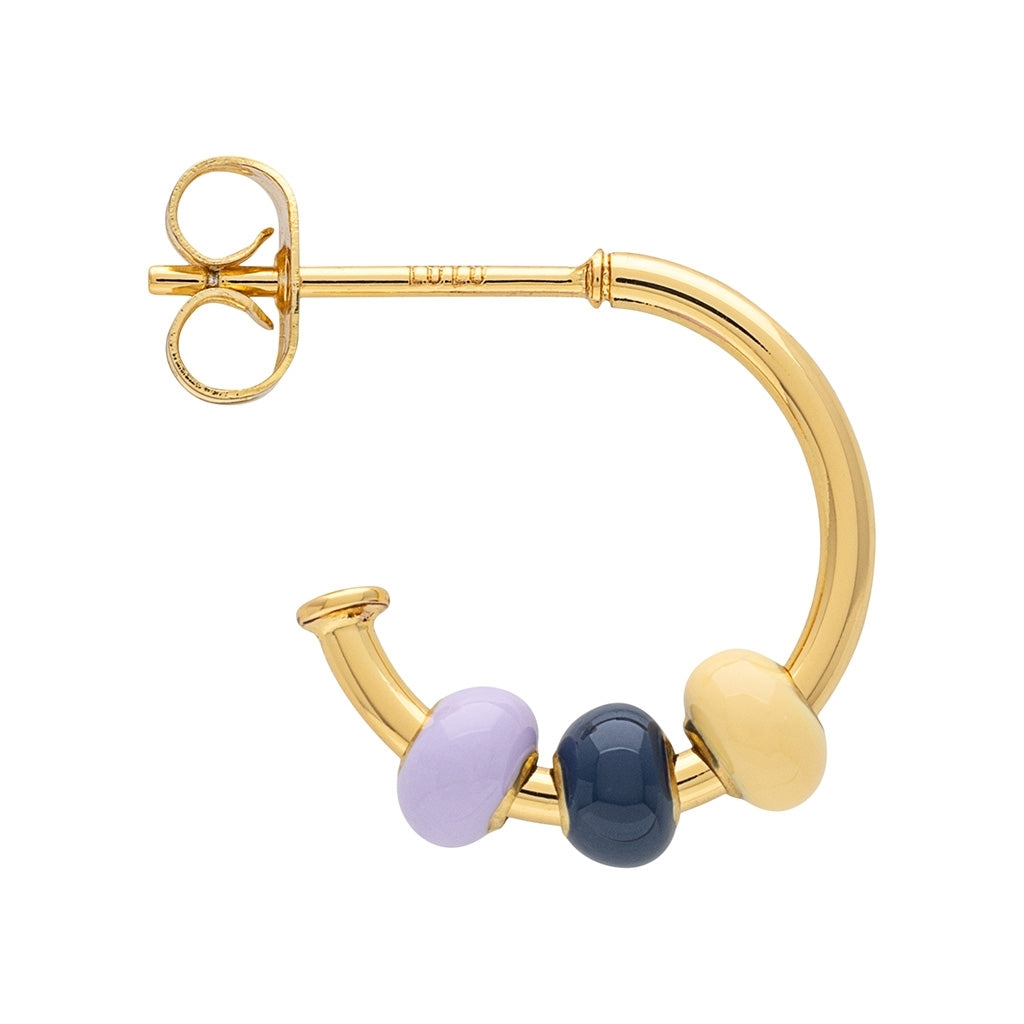 LULU Copenhagen Color Ball 3 Hoops paires - Plaque or Hoops Memories