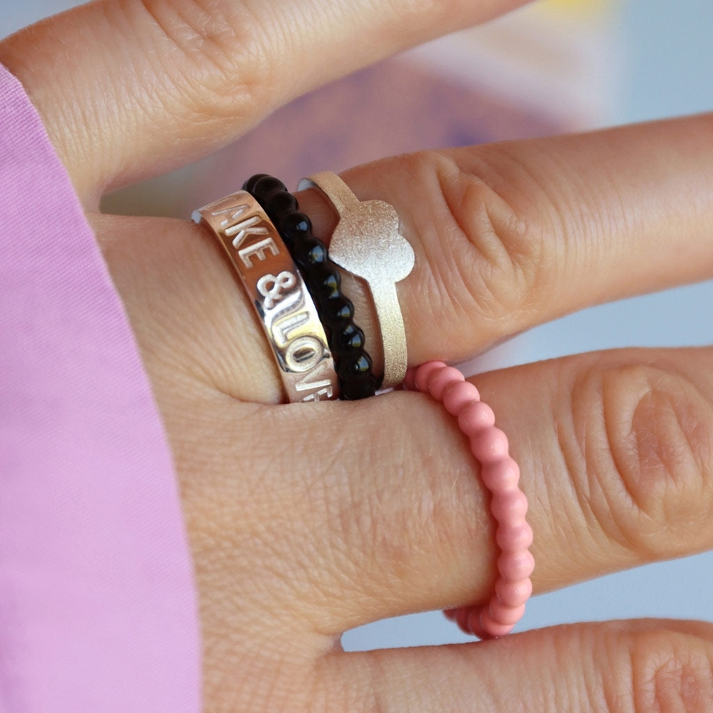 LULU Copenhagen Color Ball Bague Rings Burnt Coral