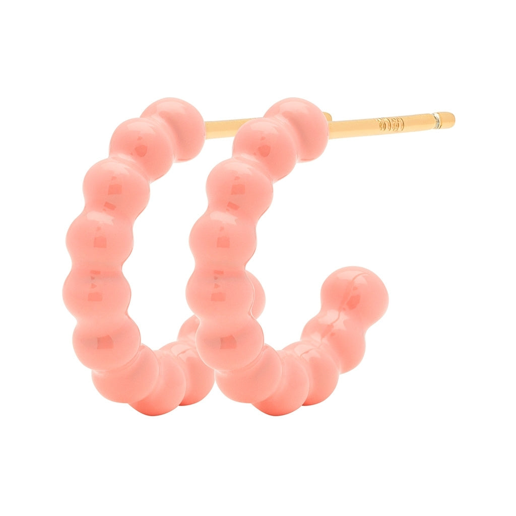 LULU Copenhagen Color Ball Hoops - Small - Paires Hoops Burnt Coral