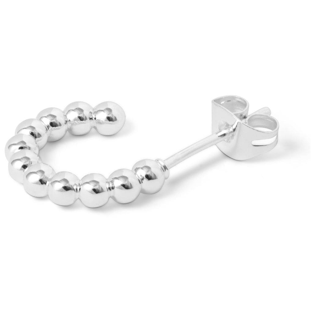 LULU Copenhagen Color Ball Hoops Small paire Hoops Silver Plated